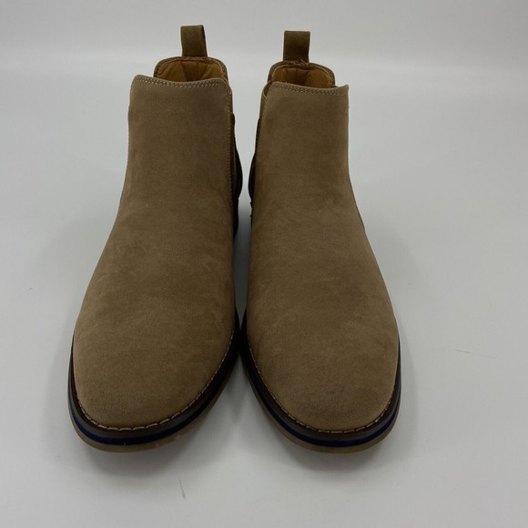 Robert Wayne Chelsea Boots Men 8.5 Camel Tan Leather Slip On Shoes* main image 7